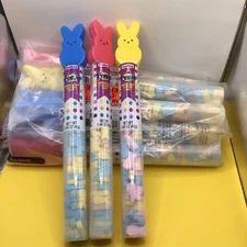 Lot 12- Peeps Bunny Shape Marshmallow Flavor Candy in Tubes Easter Basket 07/26