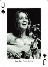 JOAN BAEZ Jack of Clubs Singer Activist Single Swap Playing Card