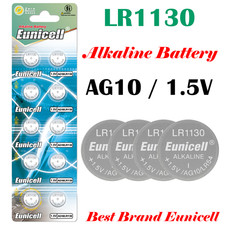 LR1130 AG10 LR54 Batteries 189 390 389 1.5v Button Cell Battery Eunicell lr1130