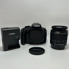 Canon EOS 1100D Digital SLR Camera with 18-55mm Lens - Black + Battery/Charger