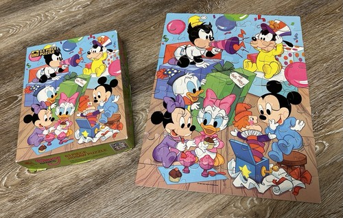 Vintage Disney Babies 63 Piece Puzzle Party For Baby Mickey 100% Complete 1984