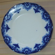 Vintage Gladys NWP England Flow Blue Plate 8 3/4