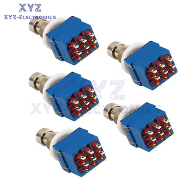 10PC 3PDT 9-pin Guitar Effects Pedal Box Stomp Foot Metal Switch True Bypass