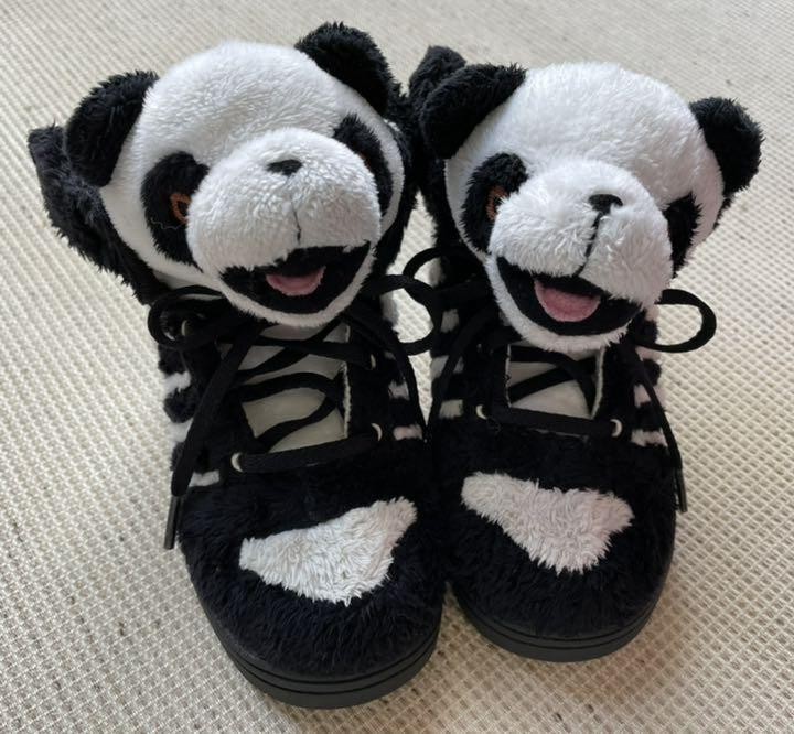 adidas × Jeremy Scott Panda Bear Sneaker for Kids Baby US8 Used