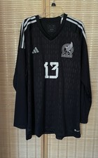 Adidas G. Ochoa #13 Mexico National Goalkeeper Black 2022 Jersey Long Sleeve XL