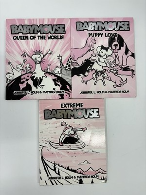 Babymouse Graphic Novel Lot of 3 Books Kids Childrens Comic Jennifer Holm VGUC