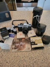 Canon Vtg AE-1 Camera Case Lens and Accessories