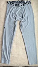 Under Armour Youth Grey Fitted Heat Gear Compression Leggings Youth Large