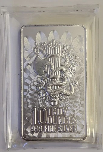 (FACTORY SEALED) 10 OUNCE UNITY & LIBERTY SYMBOL .999 FINE SILVER BAR