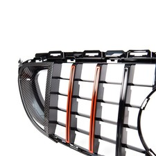 Kühlergrill Schwarz Carbon Look + Rote Leiste passend für Mercedes C W205 S205 2 Kühlergrill Schwarz Carbon Look + Rote Leiste passend für Mercedes C W205 S205 2