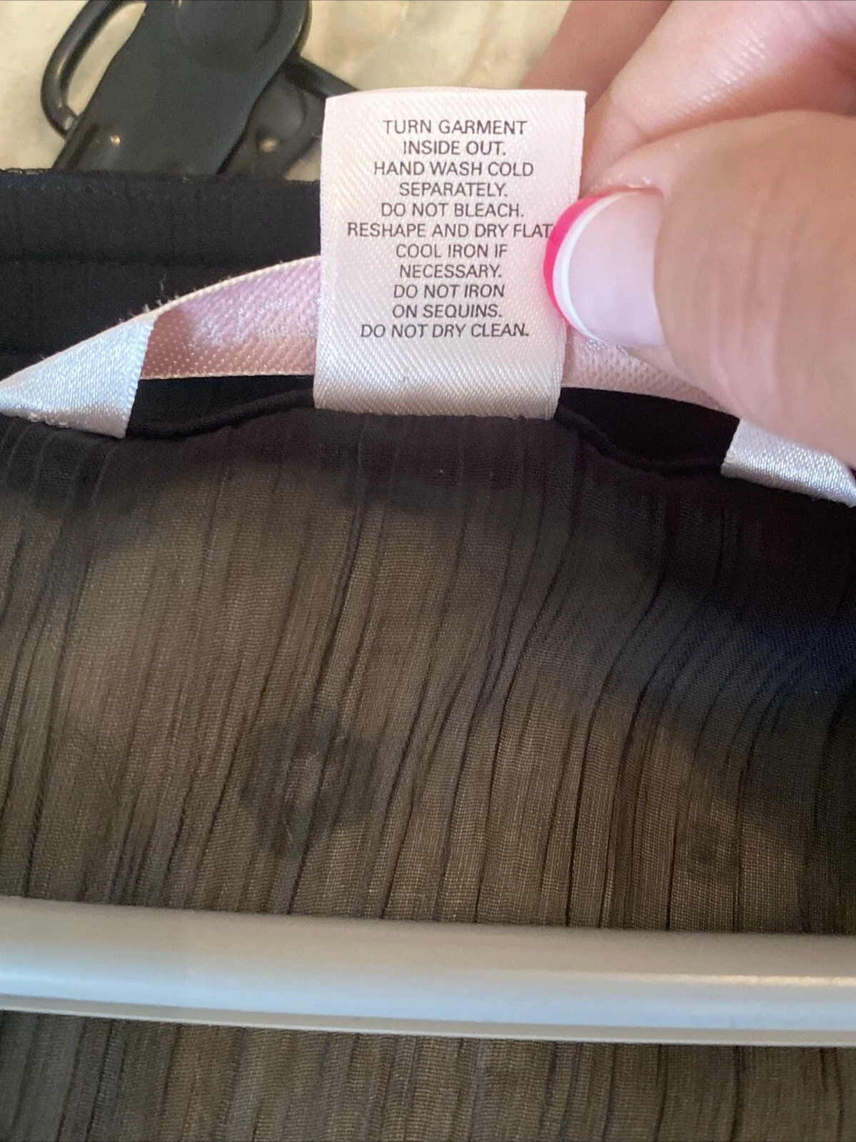 UNDERCOVER Abito lungo copricostume Victoria's Secret M nero bronzo trasparente paillettes spiaggia caftano