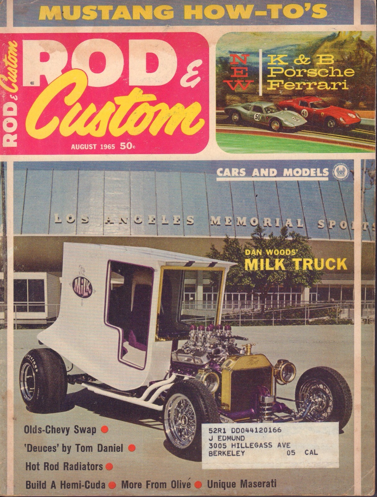 Rod & Custom August 1965 Dan Woods' Milk Truck w/ML 030117nonDBE