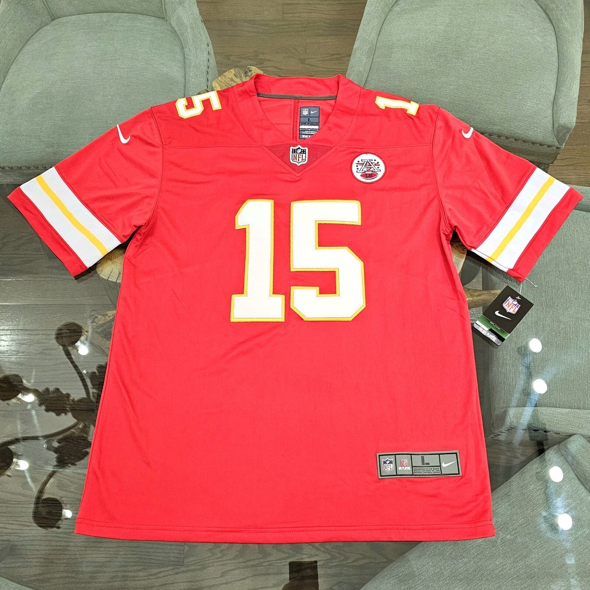 Patrick Mahomes #15 Kansas City Chiefs Embroidered Stitched Jersey