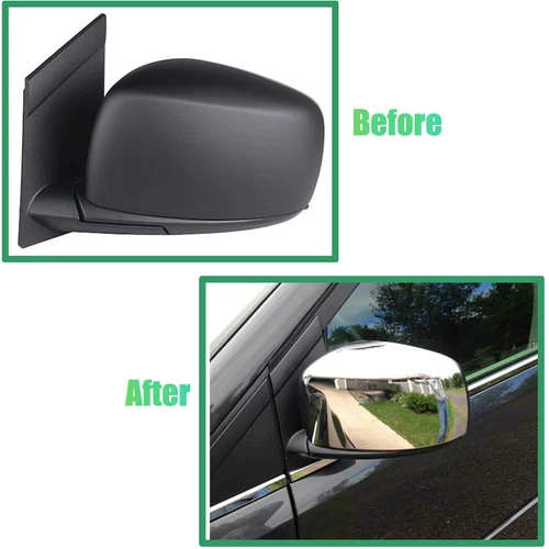 Chrome Side Mirror Cover For Dodge Grand Caravan Chrysler Town Country 2008-2016 - Picture 2 of 10