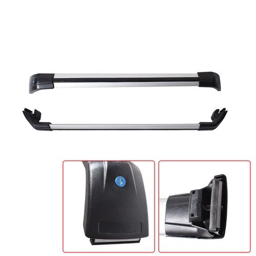 Barra transversal de riel de techo para Hyundai Tucson 2016-2020 plateada 2 piezas - Imagen 1 de 10