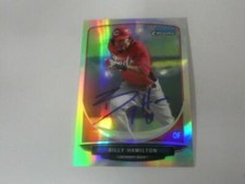 Billy Hamilton Cincinnati Reds Signed 2013 Bowman Chrome Refractor Card COA
