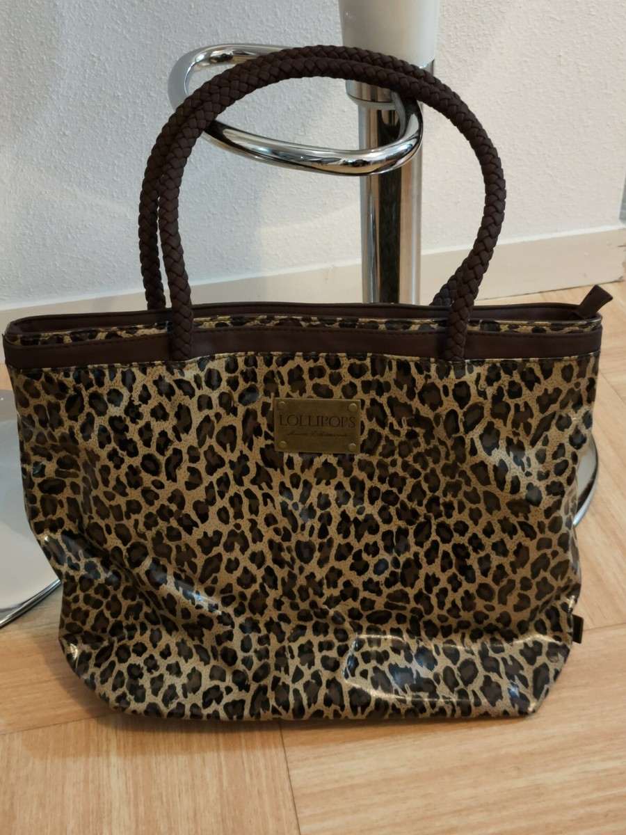 Jolie Sac A Main Marron Léopard Marque Lollipops en bon