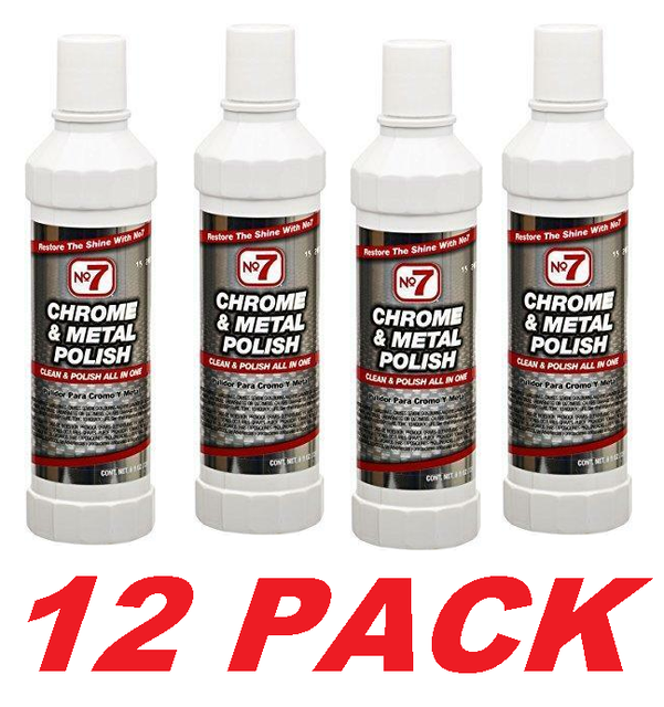 CYCLO NO7 Chrome & Metal Polish 10120 Clean & Polish (12 Bottles 8 Oz