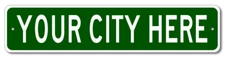 Custom City Name Sign Personalized Aluminum Signs for Cities Wall Decor Plaque