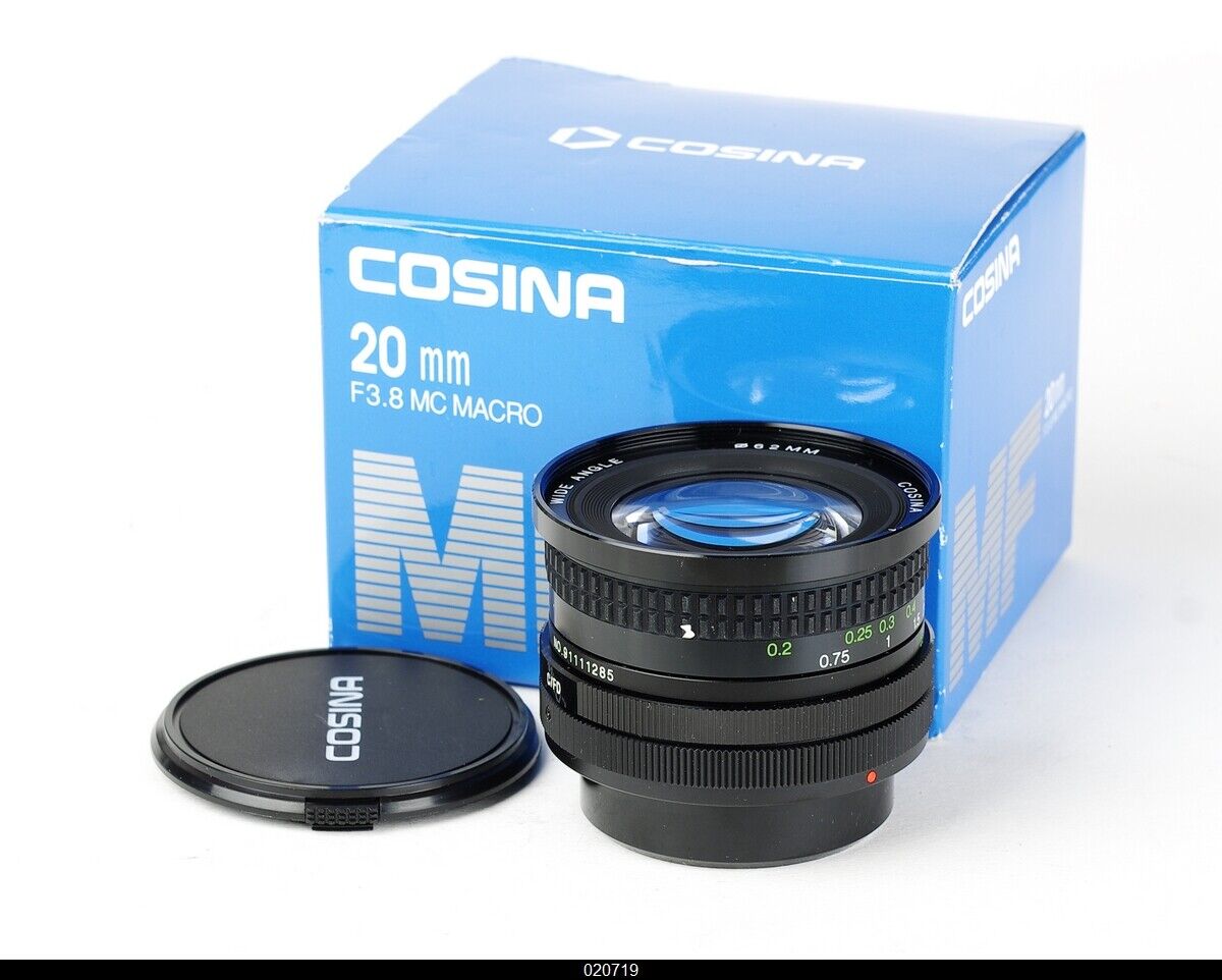 Lens Cosina 3,8/20mm MC Macro for Canon FD Mint Box | eBay Lens Cosina 3,8/20mm MC Macro for Canon FD Mint Box | eBay