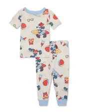 Micky Minnie Mouse Summer Vacation Surfing Toddler Pajama Set 2-Piece Size 2T