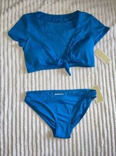 Michael Kors 2 Piece Halter Bikini Swimsuit Turquoise Size Small NEW