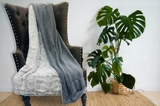 Fluffy Sherpa Flannel Fleece Blanket Large Sofa Bed Soft Warm Xmas Winter Throw