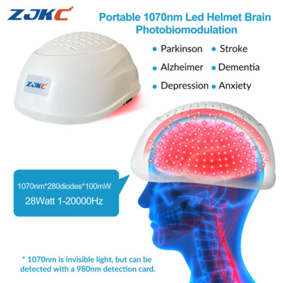 1070nm Stroke Physical Therapy Led Red Infrared Light Brain PBM Treatment Helmet
