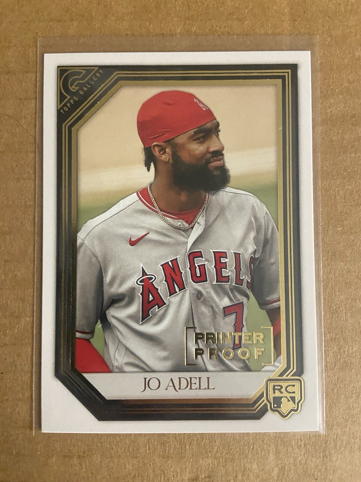 2021 Topps Gallery Printer Proof Jo Adell RC #95 Los Angeles Angels