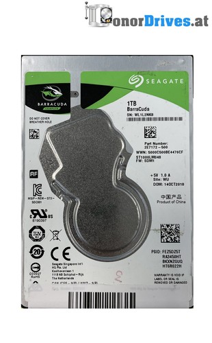 Seagate ST1000LM048 - 1 TB - SATA - 2E7172-500 - PCB 100809471 Rev. A*