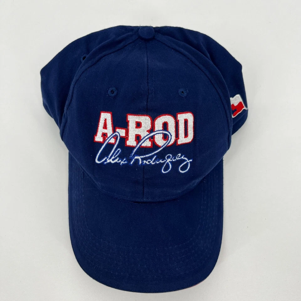 A-Rod Alex Rodriguez Strapback Hat Adult One Size Blue Texas Rangers Vtg Fox - Image 2 of 4