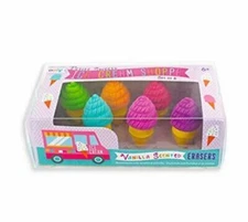 Ooly Petite Sweets Ice Cream Shoppe Scented Erasers - Vanilla Scent - Set of 6 -