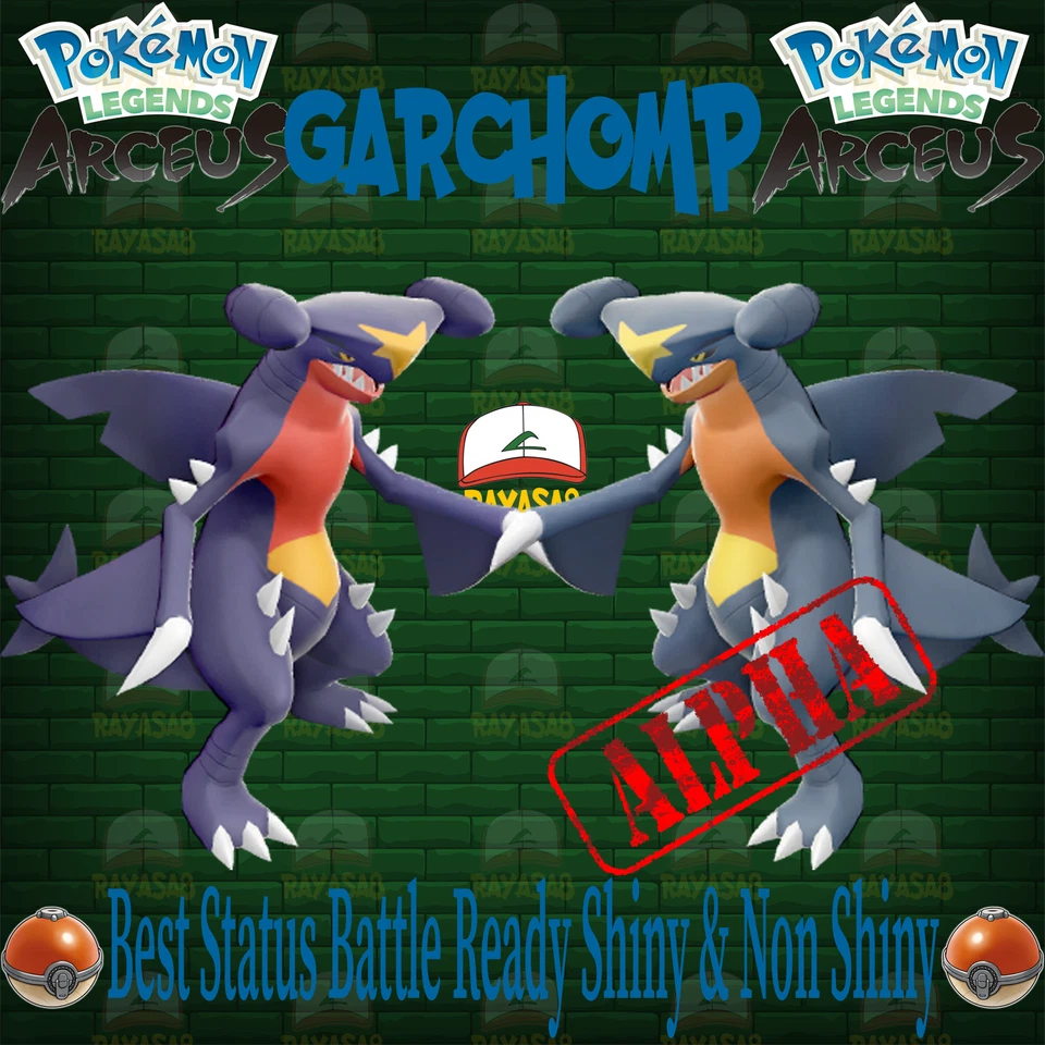 Shiny Garchomp 6iv Alpha Non Shiny Best Stats Pokemon Legends Arceus