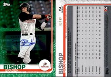 BRADEN BISHOP 2019 Topps Pro Debut Autograph Auto Green /99 Travelers