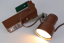 Vintage Adjustable Position Headboard Lamp Light Over Door Portable MCM Brown