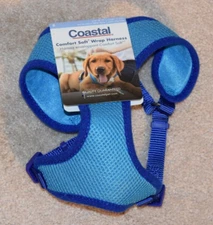 Coastal Pet Comfort Soft Wrap Adjustable Dog Harness Size S  Blue  06683