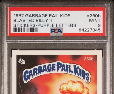 ベーブルース　カード　ヴィンテージ 1987 Topps OS7 Garbage Pail Kids 260b Blasted Billy II PURPLE
