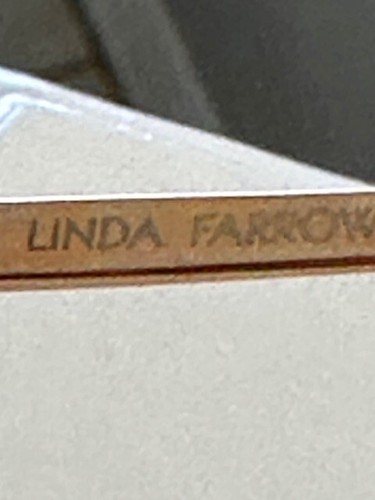 Linda Farrow Rare Rose Gold Wire Frame Chocolate Round Sunglasses LFL966 6 New - Picture 10 of 15