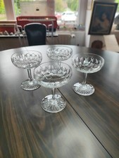 4 Champagne Glasses In Cut Crystal Baccarat Or Saint Louis J5 