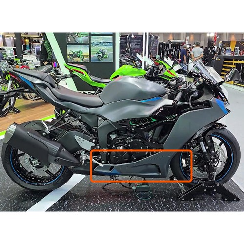 For Kawasaki ZX6R Dry Carbon Fiber Motorcycle Lower Diversion Plate Replace Trim - Picture 5 of 10
