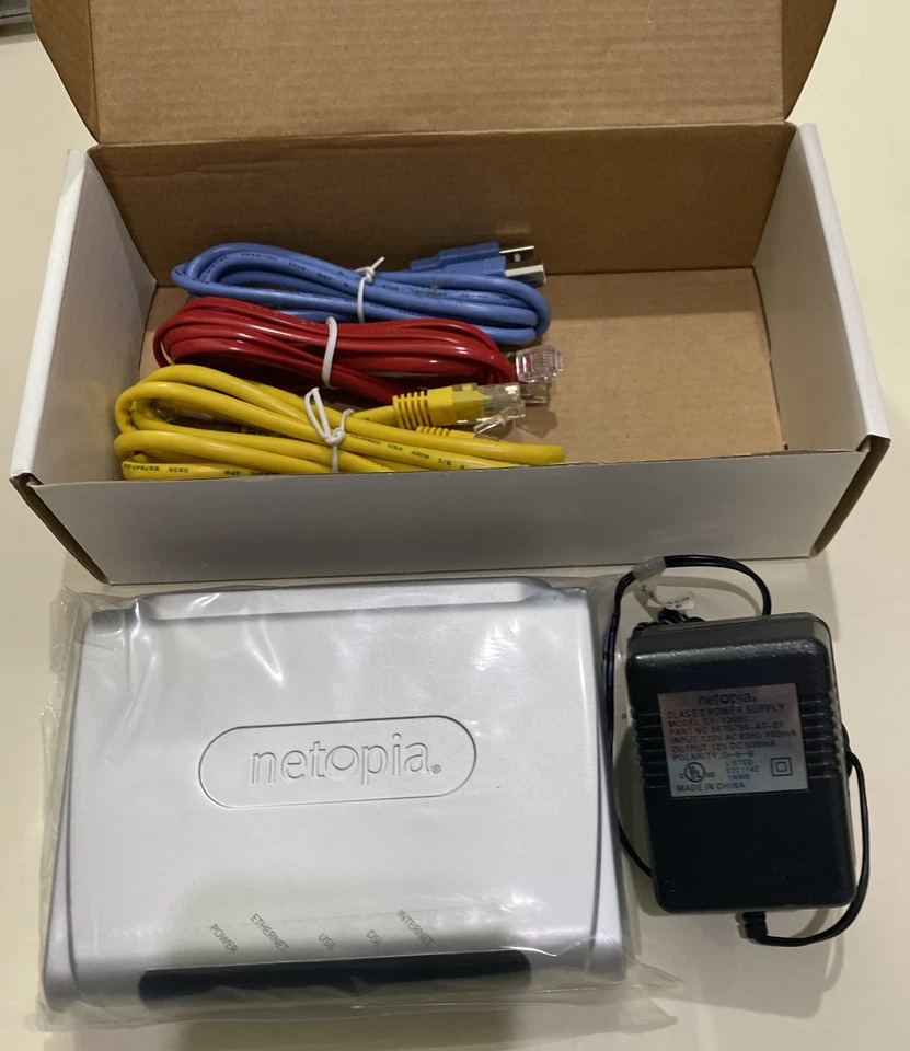 Netopia 2241N-006 ADSL 2/2+Gateway - Res, Single-Port Eth/USB Modem NIB - Image 2 of 3