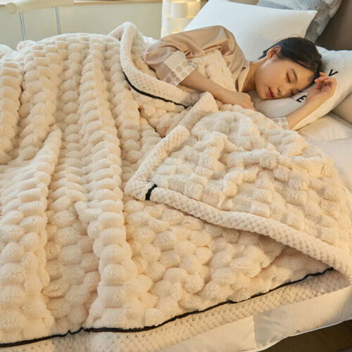 Manta de terciopelo de coral sofá manta de aire acondicionado manta pequeña individual - Imagen 1 de 28