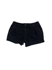 J Crew Women  s City Fit Chino Shorts Corduroy Size 2 Navy Blue Stretch