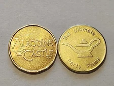 ALADDIN'S CASTLE ARCADE TOKEN - MAGIC LAMP ON BOTH SIDES 