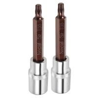 1/2-Zoll-Antrieb T35 Torx-Bit-Stecknuss S2-Stahl 100 Mm LäNge 2 StüCk