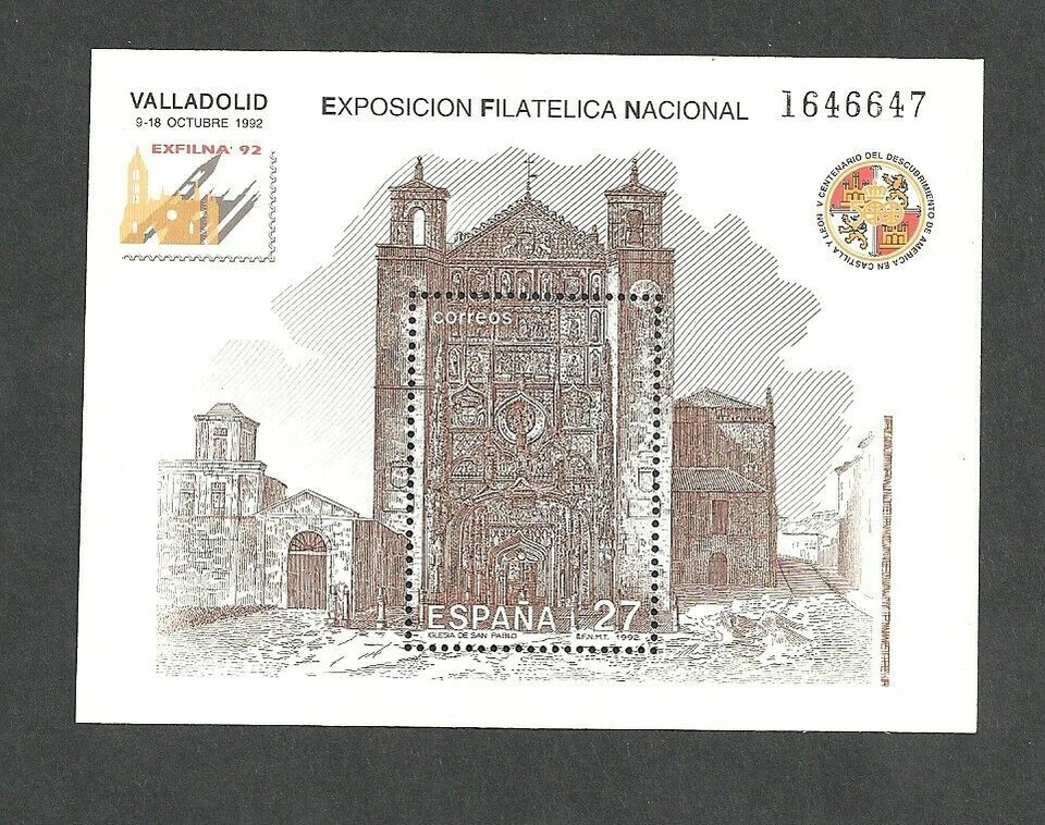 EDIFIL 3222 EXFILNA 92 IGLESIA SAN PABLO VALLADOLID