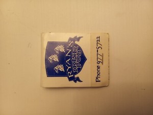 Ryan's Irish pub Windsor matchbook vintage