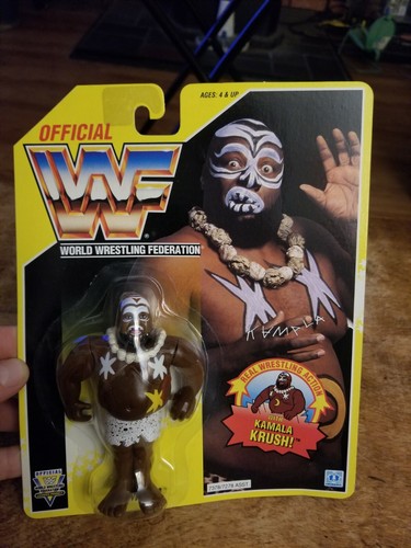 WWF Hasbro Kamala Yellow Card...