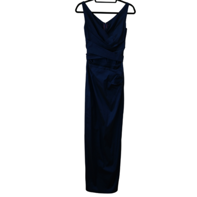 Talbot Runhof Maxi Dress Size 4 Blue Satin V-Neck Sleeveless Formal Evening Gown | eBay Talbot Runhof Maxi Dress Size 4 Blue Satin V-Neck Sleeveless Formal Evening Gown | eBay
