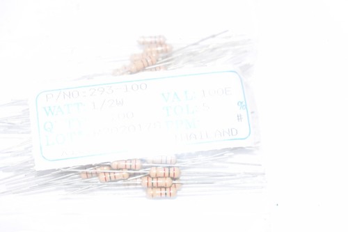 Lot of NEW Xicon 293-100 1/2W Carbon Film Resistors - Picture 3 of 3